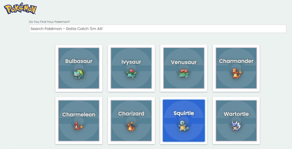 picture of Pokemon JS App